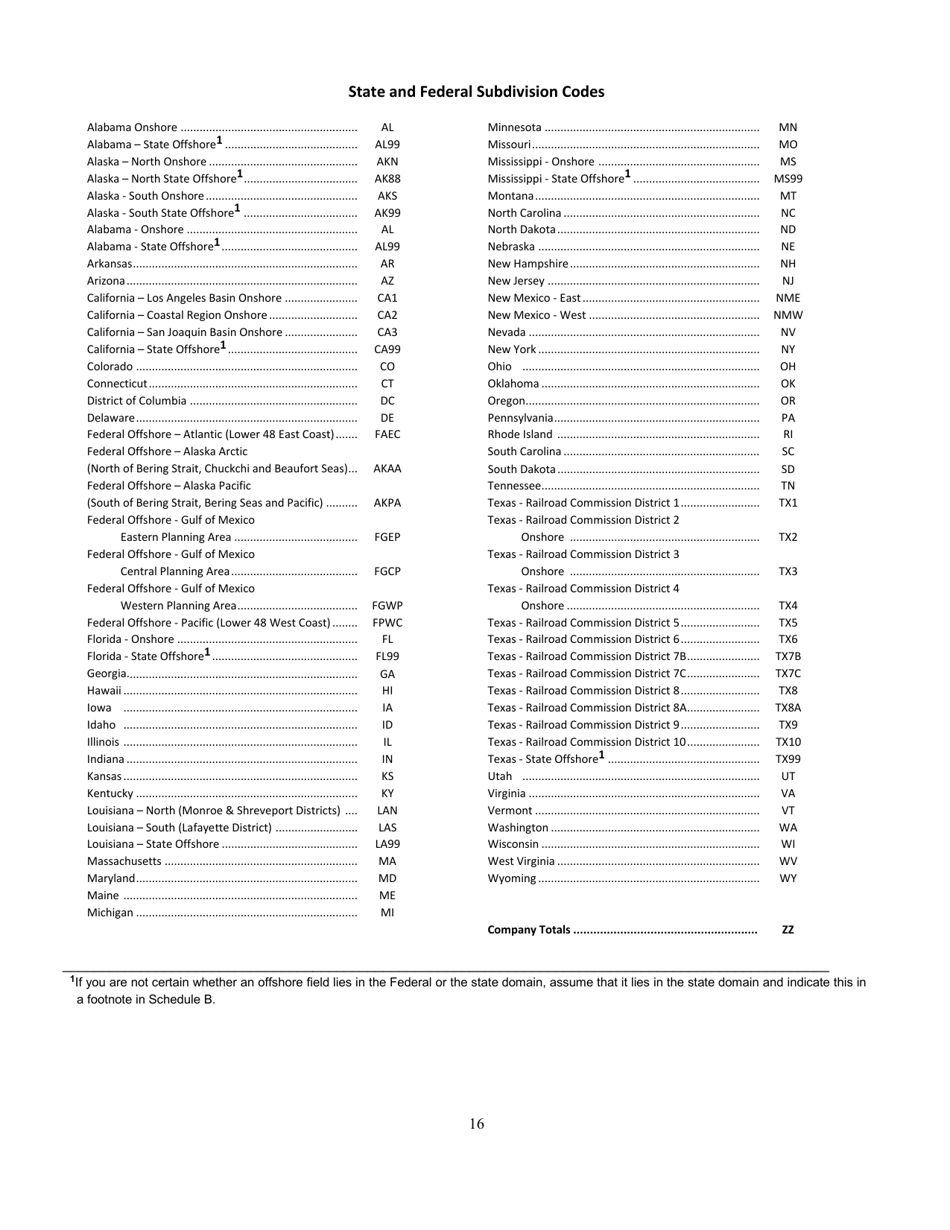 Instructions for Form EIA-23L Annual Report of Domestic Oil and Gas Reserves, Page 16