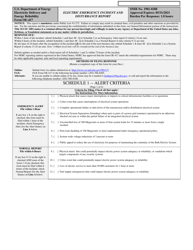 Document preview: Form OE-417 Electric Emergency Incident and Disturbance Report