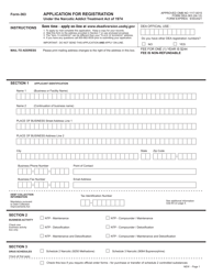 DEA Form 363 Application for Registration Under the Narcotic Addict Treatment Act of 1974
