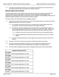 Form AAP4 Eligibility Certification Adoption Assistance Program - California, Page 3