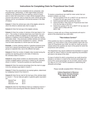 Form MCS-1789 (State Form 49868) Claim for Proportional Use Credit - Indiana, Page 2