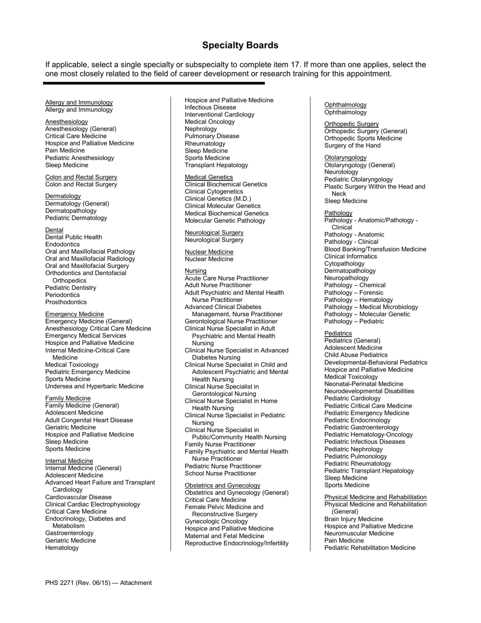 Form PHS2271 Statement of Appointment, Page 10