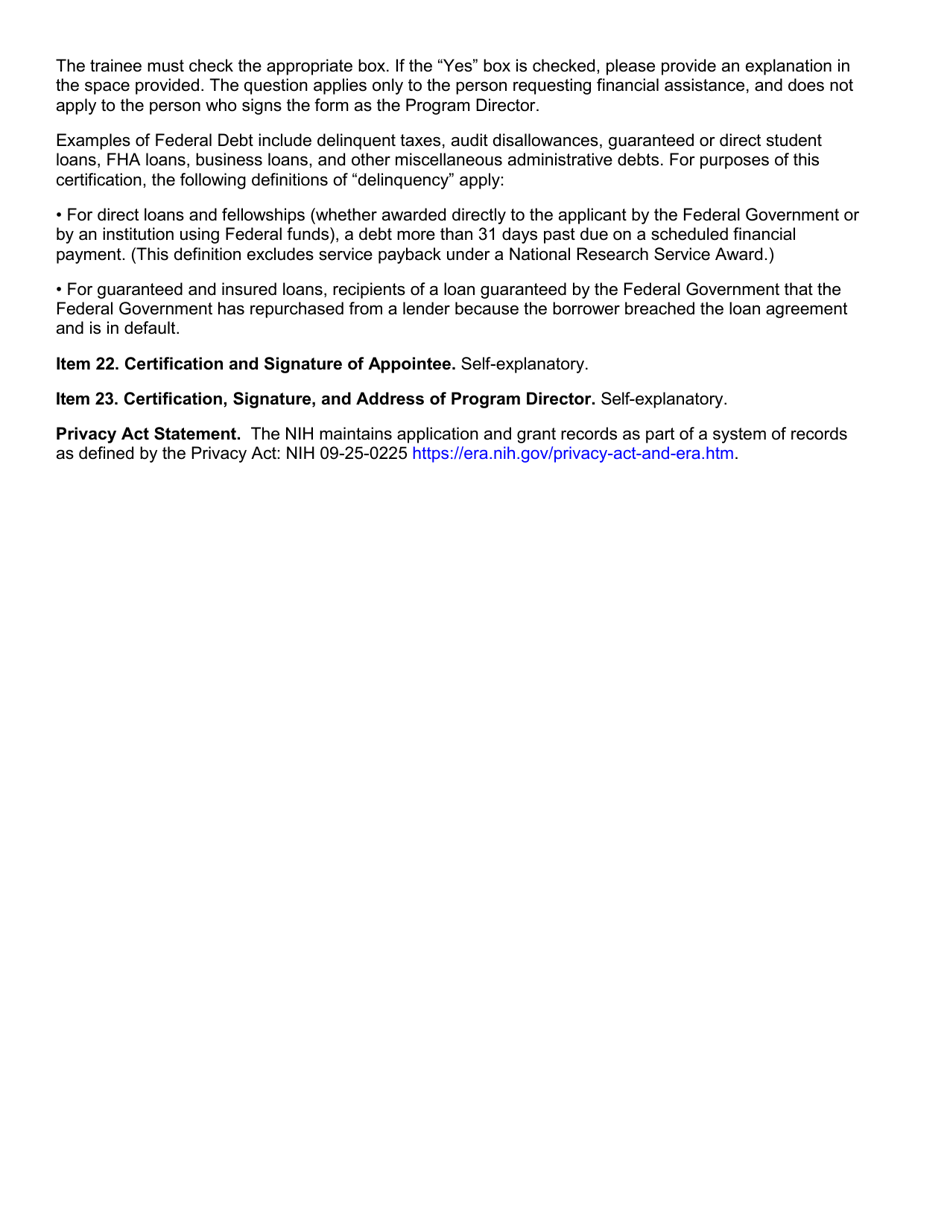 Form PHS2271 Statement of Appointment, Page 7