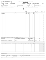 Document preview: Form AD-838-7 Purchase Order