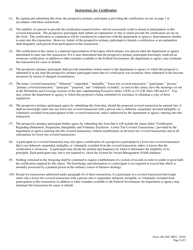 Form AD-1047 Certification Regarding Debarment, Suspension, and Other Responsibility Matters Primary Covered Transactions, Page 2