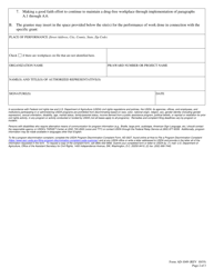 Form AD-1049 Certification Regarding Drug-Free Workplace Requirements (Grants) Alternative I - for Grantees Other Than Individuals, Page 2