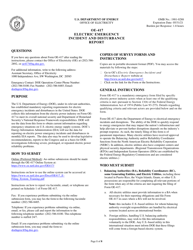 Instructions for Form OE-417 Electric Emergency Incident and Disturbance Report