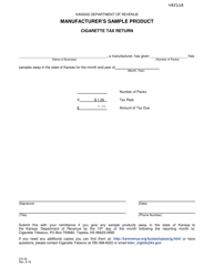 Document preview: Form CG-32 Manufacturer's Sample Product Cigarette Tax Return - Kansas