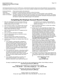 Form K-CNS0103 Employer Account Record Change - Kansas, Page 3