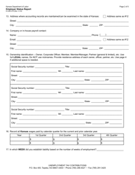Form K-CNS010 Employer Status Report - Kansas, Page 2