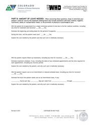 State of Colorado Medical Certification Form Family Member&#039;s Serious Health Condition - Colorado, Page 3