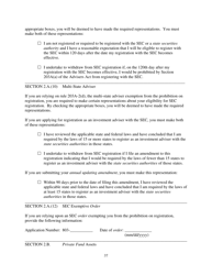 Form ADV (SEC Form 1707) Part 1A Uniform Application for Investment Adviser Registration and Report by Exempt Reporting Advisers, Page 37
