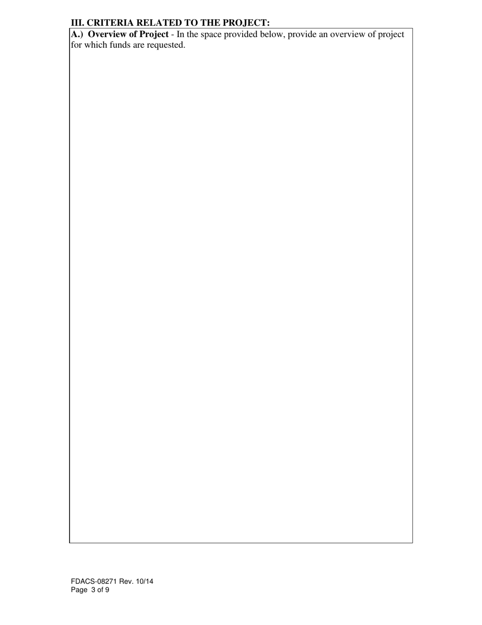 Form FDACS-08271 Endangered and Threatened Native Flora Conservation Grants Program Application - Florida, Page 3