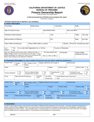 Document preview: Form BOF4542A Firearm Ownership Report - California