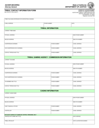 Document preview: Form BGC ACCS-014 Tribal Contact Information Form - California