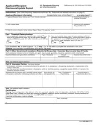 Document preview: Form HUD-2880 Applicant/Recipient Disclosure/Update Report