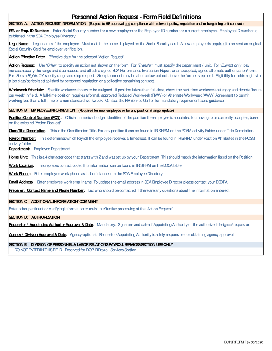 Personnel Action Request - Alaska, Page 2