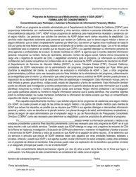 Document preview: Formulario CDPH8685 SP Programa De Asistencia Para Medicamentos Contra El Sida (Adap) Formulario De Consentimiento - California (Spanish)