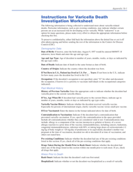 Instructions for Form CDC53.10B (E) &quot;Varicella Death Investigation Worksheet&quot;