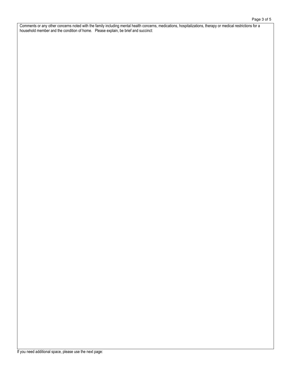 Form DCF-008 Emergency Home Assessment for Child-Specific Placement - Connecticut, Page 3