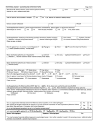 Form DCF-2301 Wilderness School - Referring Agency Background Interview Form - Connecticut, Page 3