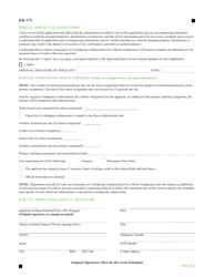 Form ED173 Application for Temporary Authorization for Minor Assignment - Connecticut, Page 2