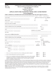 Form ED710 &quot;Application for Charter School Educator Permit&quot; - Connecticut
