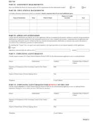 Form ED710 Application for Charter School Educator Permit - Connecticut, Page 2