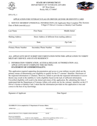 Form DVA VL-1 Application for Veteran's Flag on Driver License or Identity Card - Connecticut, Page 2