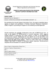 Document preview: Form FDACS-16077 Domestic Marijuana Eradication Program Aircraft Support Information Form - Florida