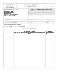 Document preview: Form LS5E201R1 Transmittal and Receipt for Records Storage - Florida