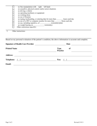 Fitness-To-Return Certification - Colorado, Page 2