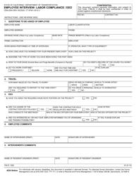 Document preview: Form CEM-2504 Employee Interview: Labor Compliance / Eeo - California
