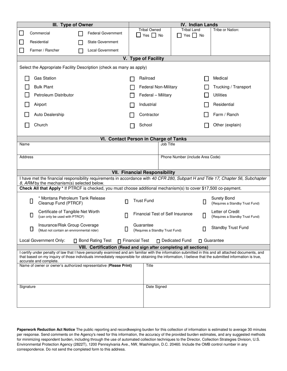 Notification of Underground Storage Tanks (Ust) - Montana, Page 2