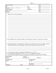 Form JUV-2 Dependency Complaint - Georgia (United States), Page 2