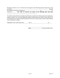 Form JUV-15 Dependency Removal Order - Georgia (United States), Page 2