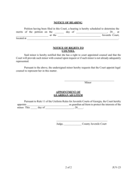 Form JUV-23 Petition for Waiver of Parental Notification of Abortion - Georgia (United States), Page 2