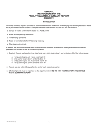 Form MO780-0408 Facility Summary Report - Missouri, Page 3