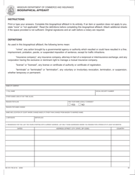 Form MO375-1793 Authorized Reinsurer Application - Missouri, Page 13