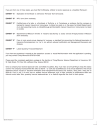 Form MO375-1793 Authorized Reinsurer Application - Missouri, Page 7