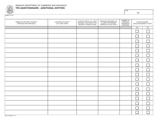 Form MO375-0083 Tpa Questionnaire - Missouri, Page 2