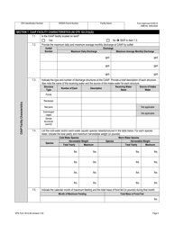NPDES Form 2B (EPA Form 3510-2B) Application for Npdes Permit to Discharge Wastewater Concentrated Animal Feeding Operations and Concentrated Aquatic Animal Production Facilities, Page 10