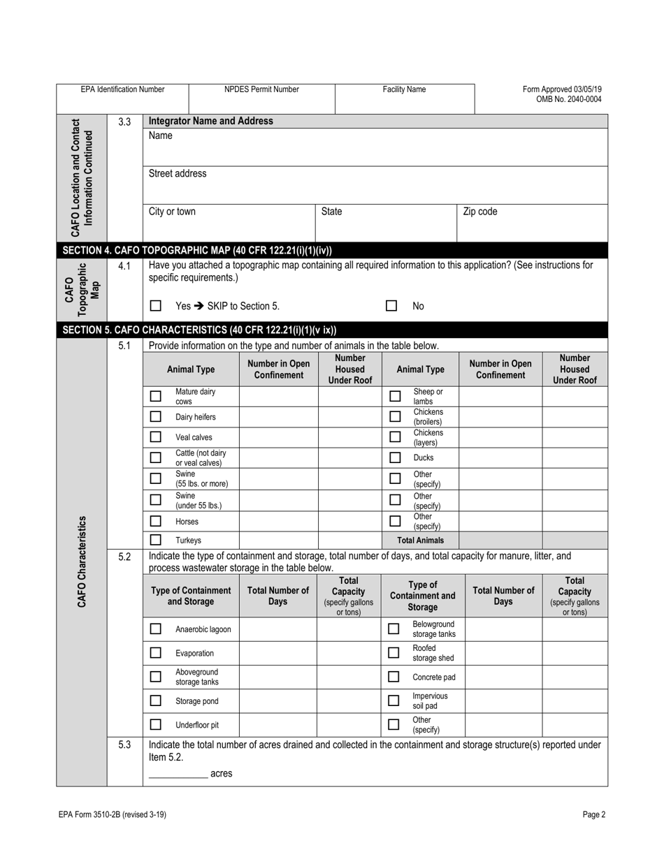 NPDES Form 2B (EPA Form 3510-2B) Application for Npdes Permit to Discharge Wastewater Concentrated Animal Feeding Operations and Concentrated Aquatic Animal Production Facilities, Page 8