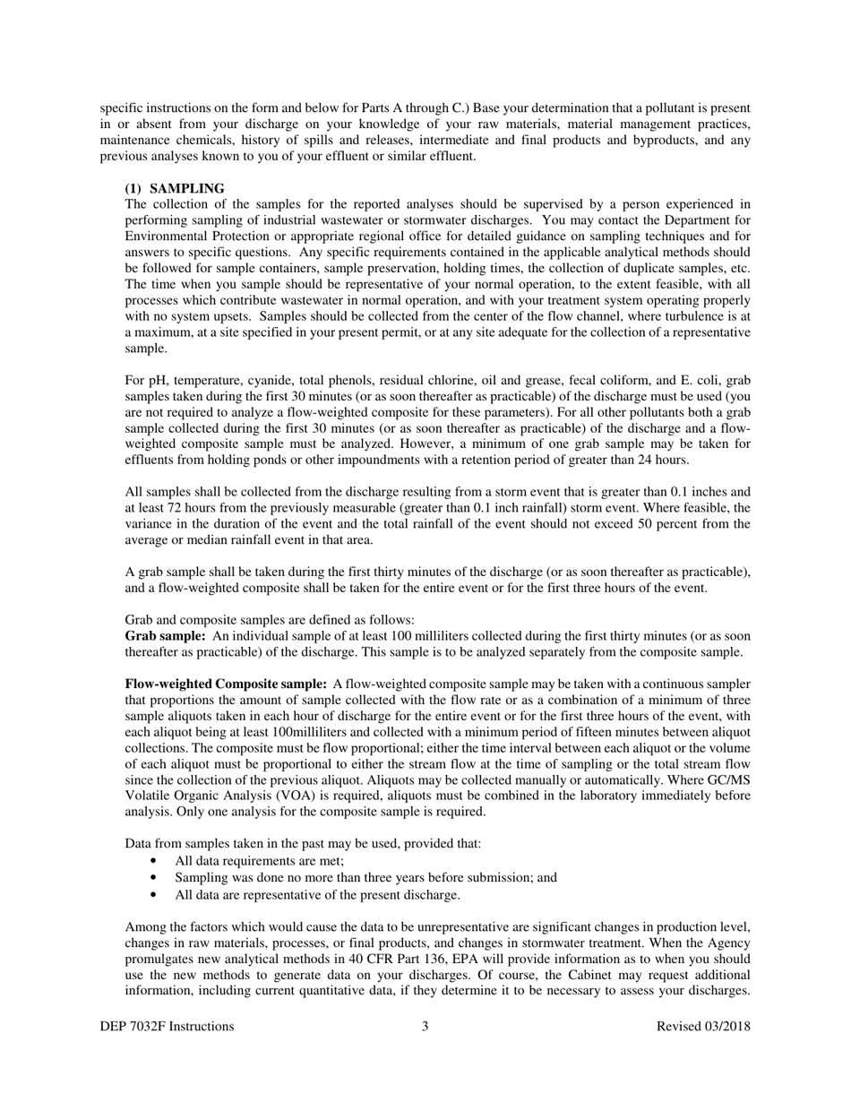 Form F (DEP7032F) Kentucky Pollution Discharge Elimination System Permit Application - Kentucky, Page 11