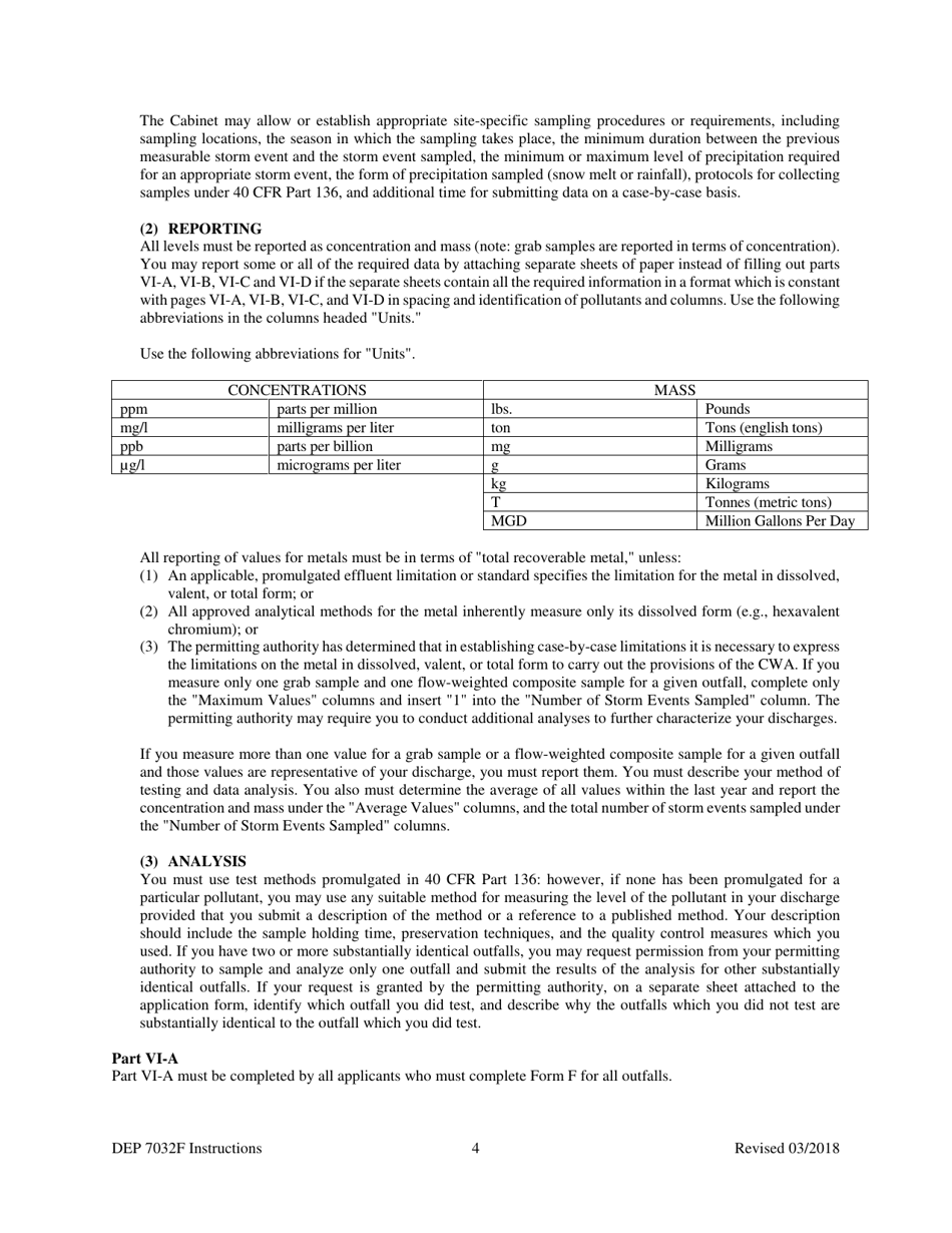 Form F (DEP7032F) Kentucky Pollution Discharge Elimination System Permit Application - Kentucky, Page 12