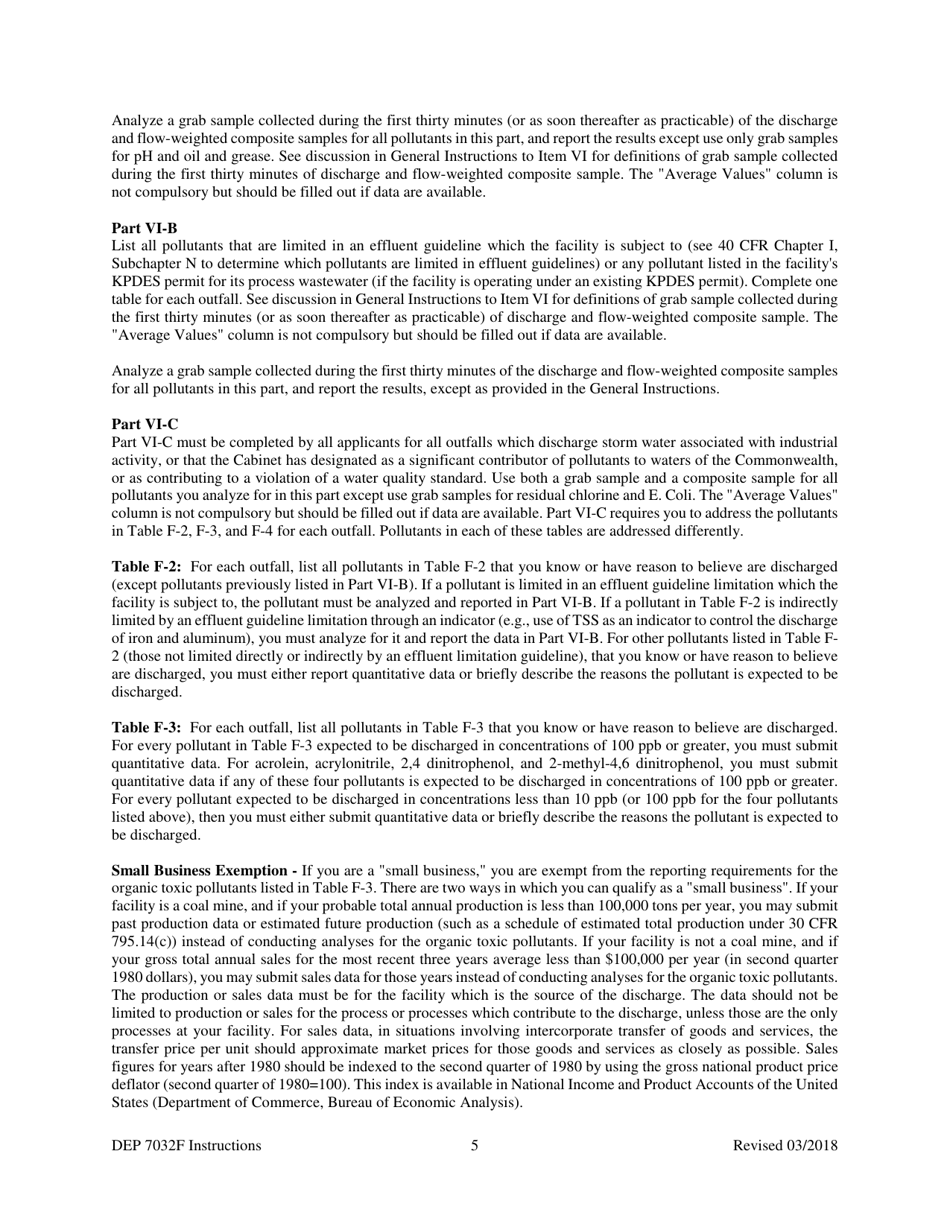 Form F (DEP7032F) Kentucky Pollution Discharge Elimination System Permit Application - Kentucky, Page 13