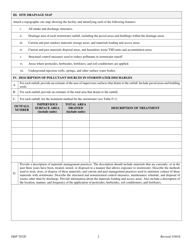 Form F (DEP7032F) Kentucky Pollution Discharge Elimination System Permit Application - Kentucky, Page 2