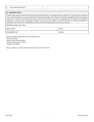 Form 1 (7032) Kentucky Pollution Discharge Elimination System Permit Application - Kentucky, Page 3