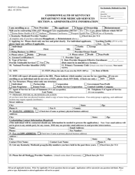 Form MAP-811 Enrollment - Kentucky, Page 4