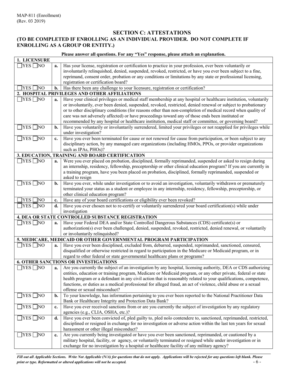 Form MAP-811 Enrollment - Kentucky, Page 9